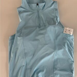 BABY BLUE COMPRESSION SPORTS BRA TOP